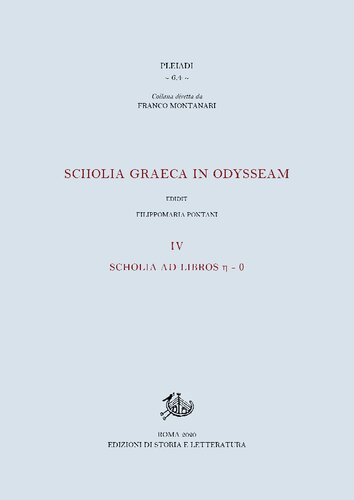 Scholia Graeca in Odysseam, Vol. IV. Scholia ad libros η-θ