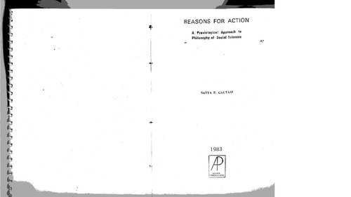 Reasons for Action: A Praxiological Approach to Philosophy of Social Sciences