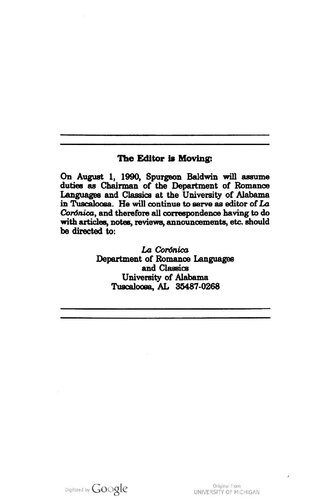 La corónica. A Journal of Medieval Hispanic Languages, Literatures, and Cultures