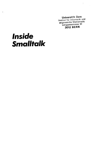 Inside Smalltalk