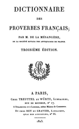 Dictionnaire des proverbes français