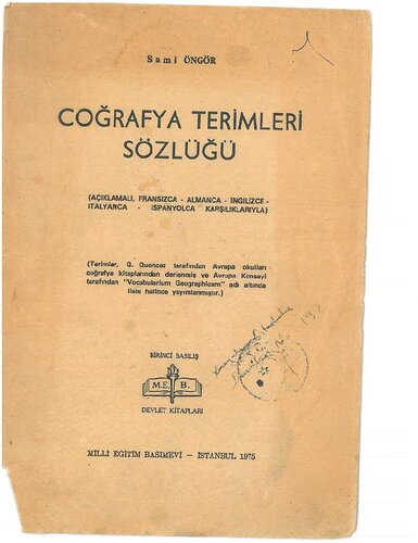 Coğrafya Terimleri Sözlüğü