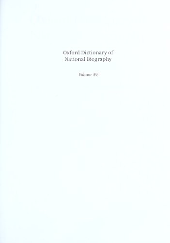 Oxford Dictionary of National Biography - volume 59 Wilks–Wolman