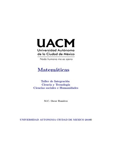 Matematicas de nuevo Ingreso UACM