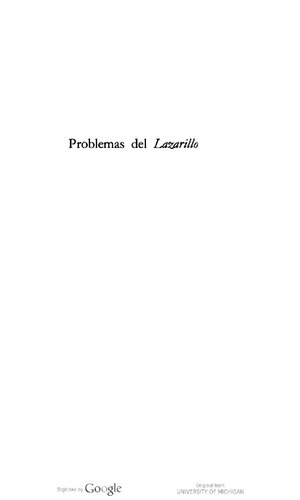 Problemas del Lazarillo