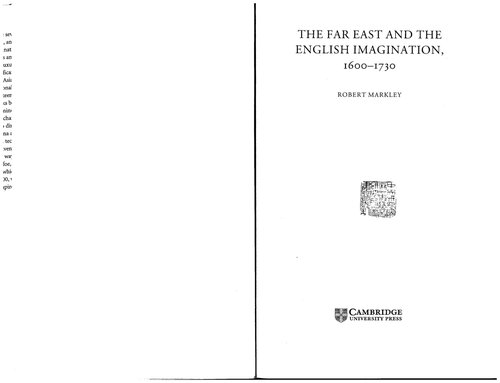 The Far East and the English Imagination, 1600-1730