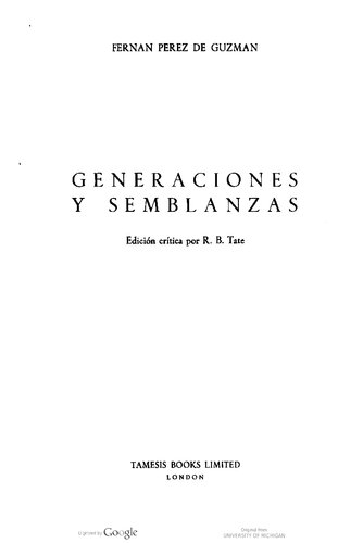 Generaciones y semblanzas