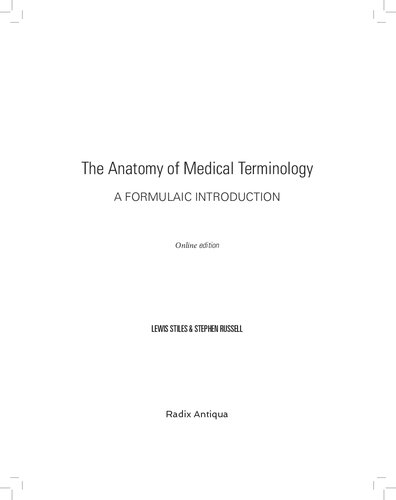 The Anatomy of Medical Terminology, 3rd Edition