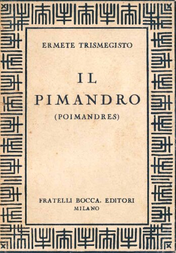 Il Pimandro (Poimandres)