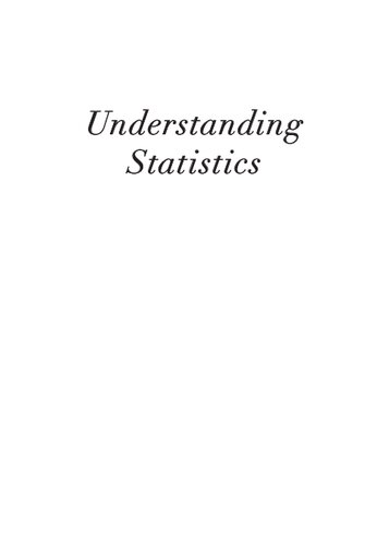 Understanding statistics: an introduction /