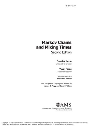 Markov Chains and Mixing Times