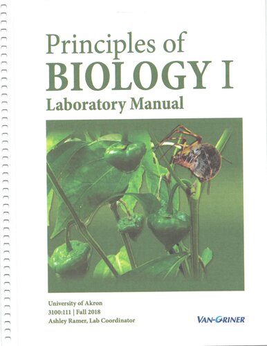 Principles of Biology I Laboratory Manual