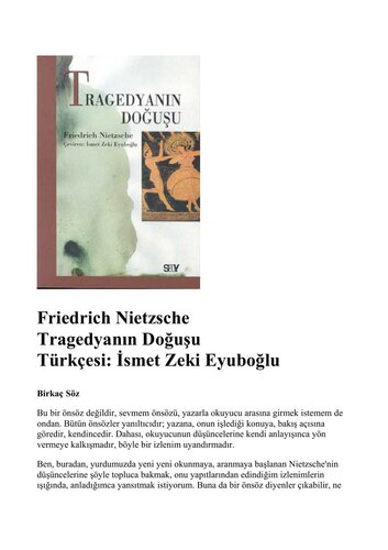 Tragedyanın Doğuşu