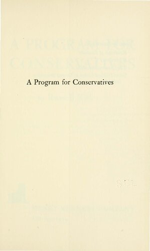 A Program for Conservatives