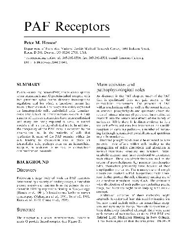 PAF Receptors