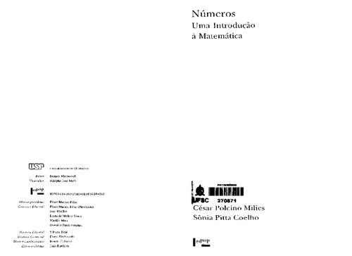 Números ; Uma Introdução a Matemática