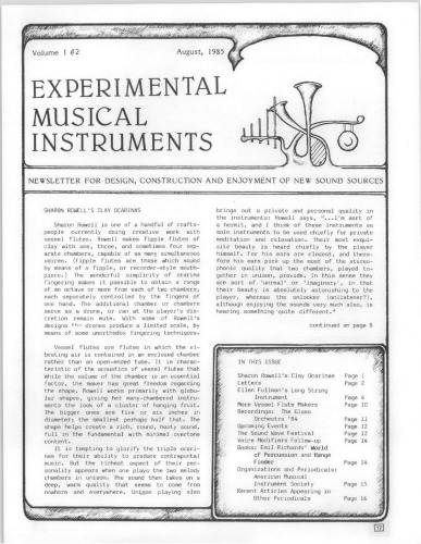 Journal of experimental musical instruments