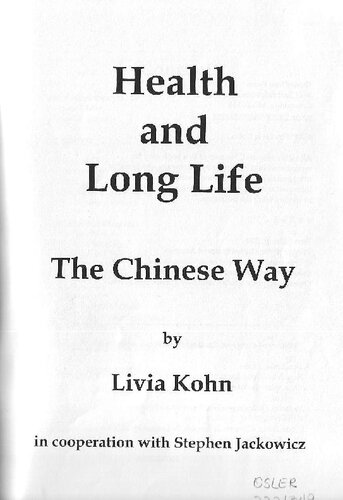 Health and Long Life: The Chinese Way