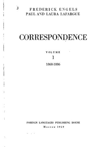 Correspondence Vol. 1, 1868-1886