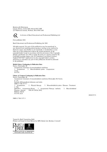 Acupuncture treatment of musculoskeletal conditions