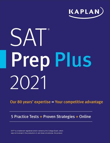 SAT Prep Plus 2021: 5 Practice Tests + Proven Strategies + Online