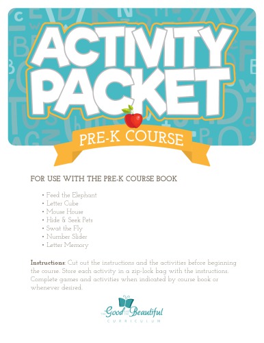 The Good and The Beautiful Pre-K Activity Packet