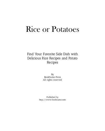 Rice or Potatoes