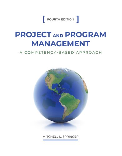 Project and program management a competency-based approach