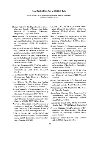 Immobilized Enzymes and Cells Part D