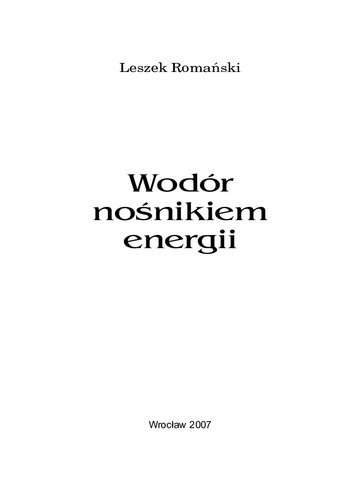 Wodór nośnikiem energii