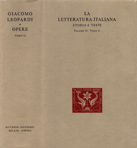 La letteratura italiana. Storia e testi. Opere