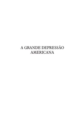 A grande depressão americana