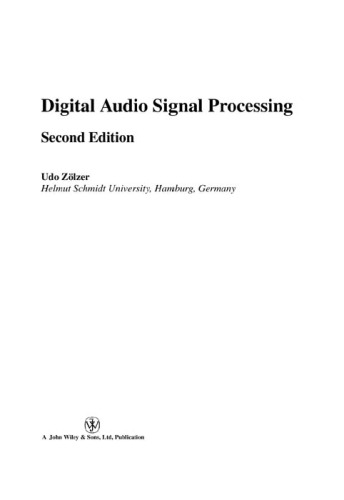 Digital Audio Signal Processing