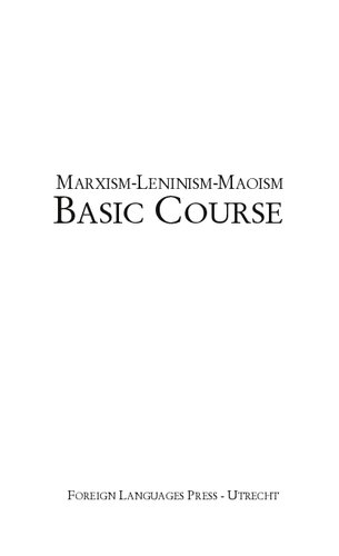 Marxim-Leninism-Maoism Basic Course