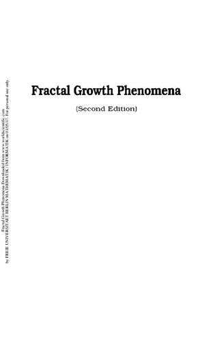 Fractal Growth Phenomena: Second Edition