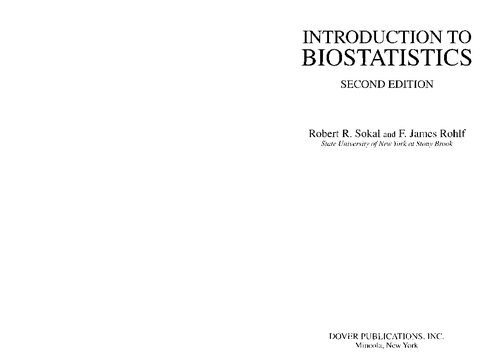 Introduction to Biostatistics: Second Edition (Dover Books on Mathematics)