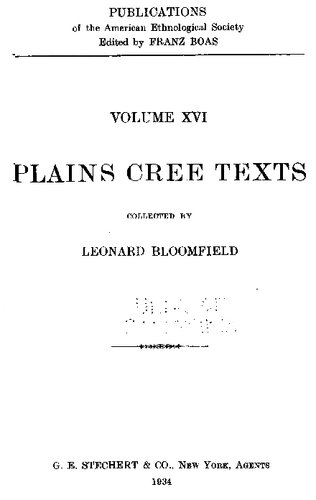 Plains Cree Texts