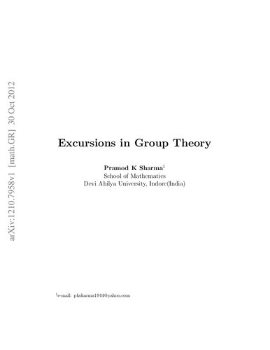 Excursions in group theory