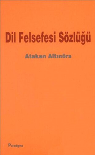 Dil Felsefesi Sözlüğü