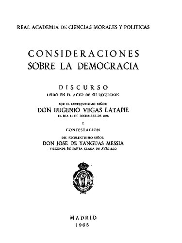 Consideraciones sobre la democracia