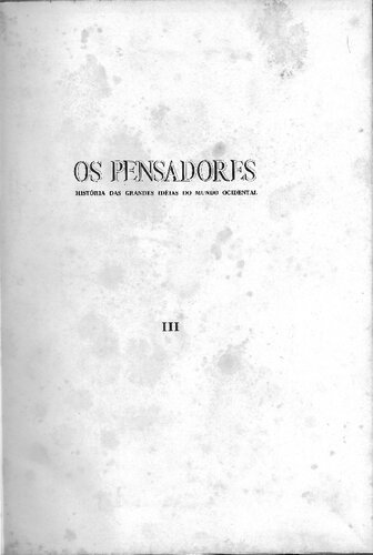 Os Pensadores - História das Grandes Idéias do Mundo Ocidental - Volume 3