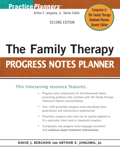 The Family Therapy Progress Notes Planner