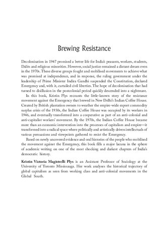 Brewing Resistance: Indian Coffee House and the Emergency in Postcolonial India