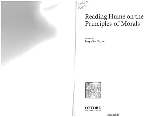 Reading Hume on the Principles of Morals