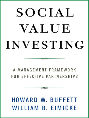 SOCIAL VALUE INVESTING: a management framework for effective partnerships