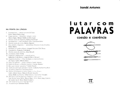 Lutar com palavras ; coesão e coerência