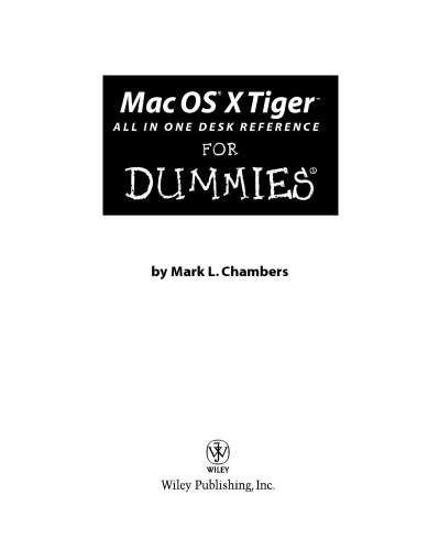 Mac OS X all-in-one desk reference for dummies