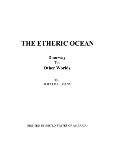 The Etheric Ocean: Doorway To Other Worlds