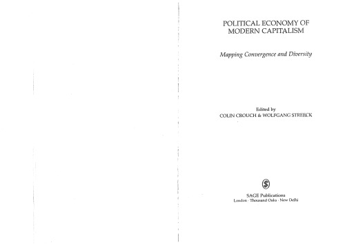 Political Economy of Modern Capitalism: Mapping Convergence and Diversity