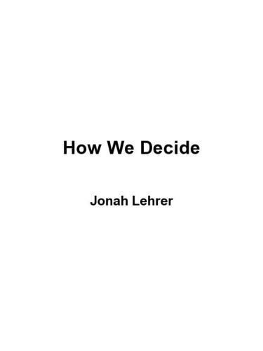 How We Decide